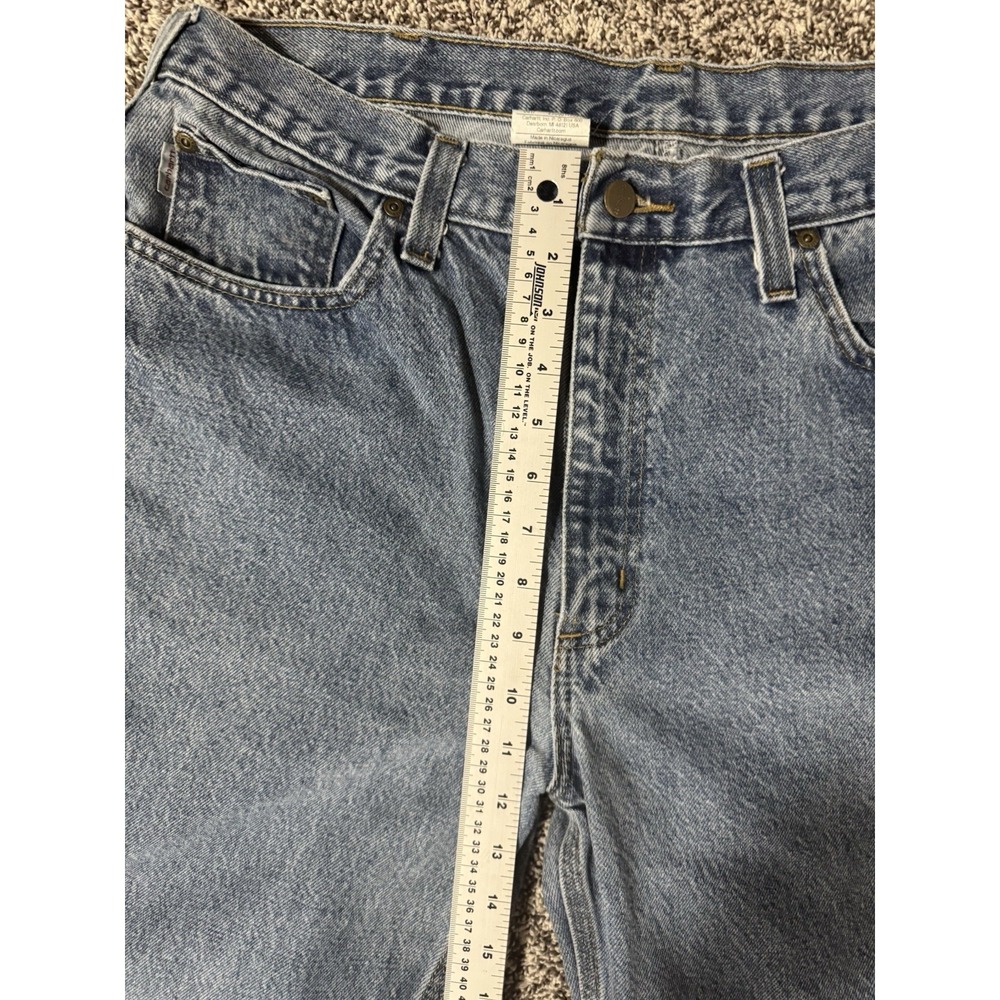 Carhartt Jeans Mens 38x36 Blue Denim B480 DSP Traditional - Picture 9 of 10